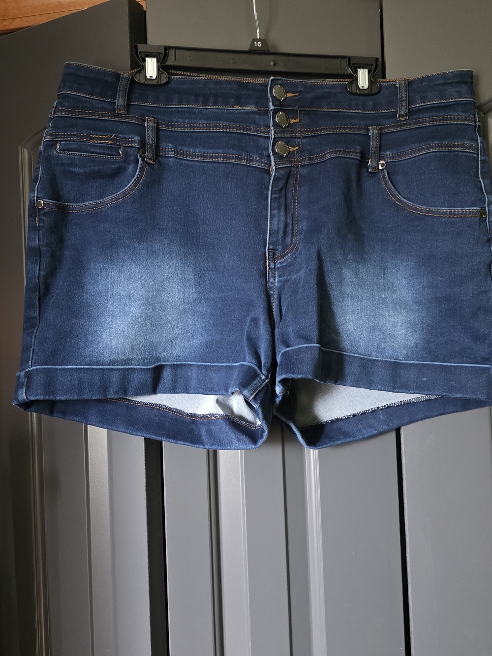 City Chic Dark Blue Denim Jean Shorts